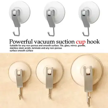 

3KG Max Payload Household Powerful Vacuum Suction Cup Hooks Kitchen Bathroom Towel Strong Heavy Duty Adhesive Wall Hooks