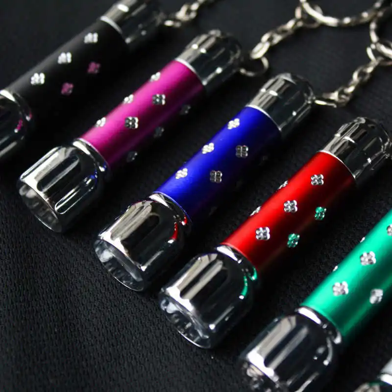 Mini 7 LED Portable Supper Bright Flashlight Pocket LED Flashlights random color powerful led flashlight laser pointer #4S11 (5)