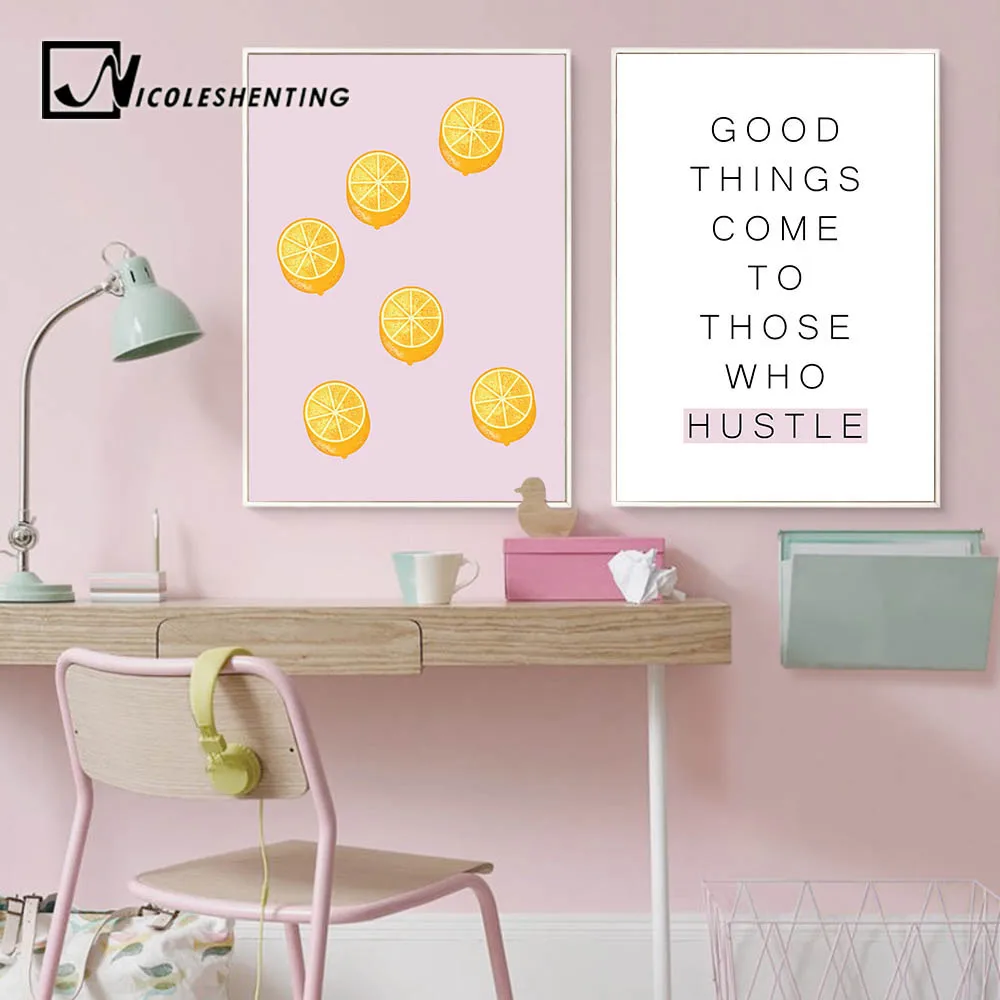 Toko Online Kartun Makanan Es Krim Motivational Wall Art Kanvas