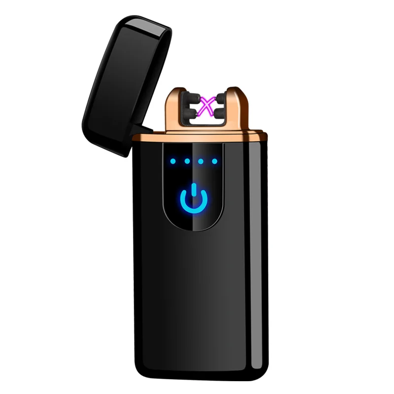 

Usb charge electronic lighter windproof touch electric wire Metal cigarette lighter for Male Women colorful smoking accessories