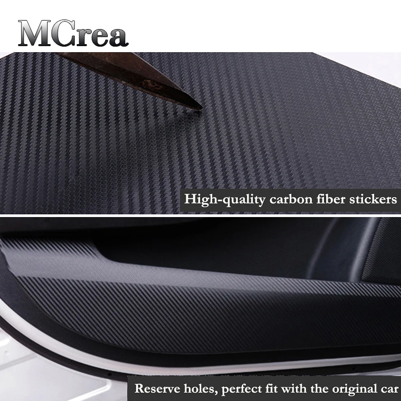 

MCrea Auto Car For Ford Focus 3 4 Kuga C520 Mondeo MK 5 V Edge Eco Sport 2017 3D Door Anti Kick Pad Mat Stickers Accessories