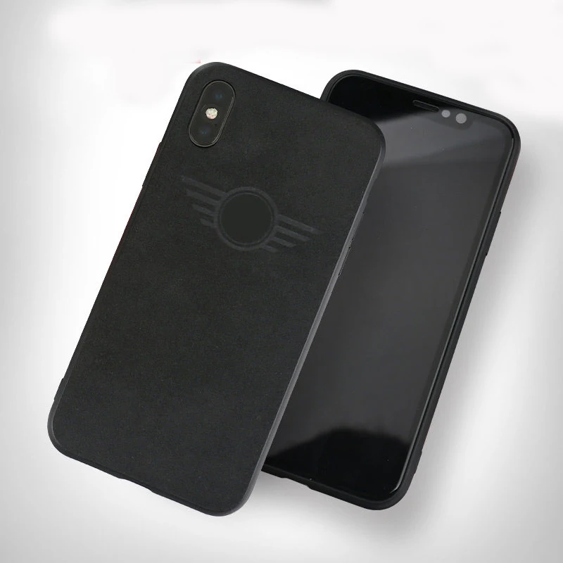 Новый чехол для телефона из пластика и материала с ворсом от iphone 6 до Inphone X Mini Cooper