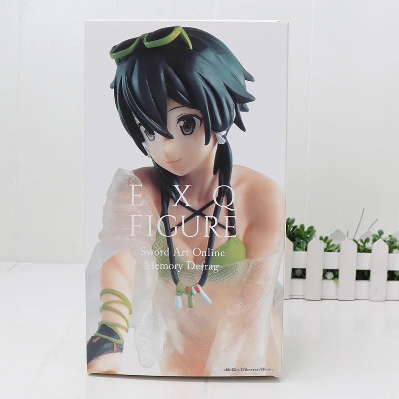 EXQ фигурка аниме Sword Art Online Yuuki Asuna Kirigaya Kazuto SAO Kirito купальник Ver. hot Girl ПВХ фигурка игрушка - Цвет: box 6932 18cm