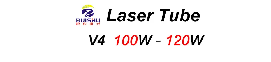 Ruishu V4 100 Вт CO2 лазерной трубки Диаметр 80 мм Длина 1400 мм для CO2 лазерной гравировки, резки