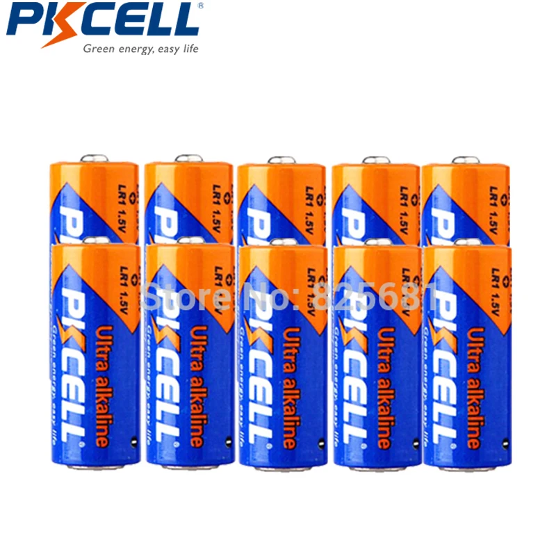 10 шт. PKCELL N 1 5 V LR1 Экстра Щелочная сухая батарея Sperker Bluetooth плееры товары для