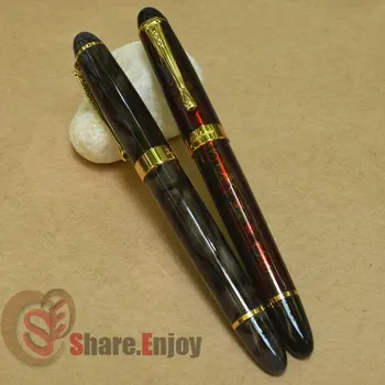 

ROLLER BALL PEN 2 PCS JINHAO X450 GREEN MARBLE VS WINE GOLDEN TRIM JINHAO 450