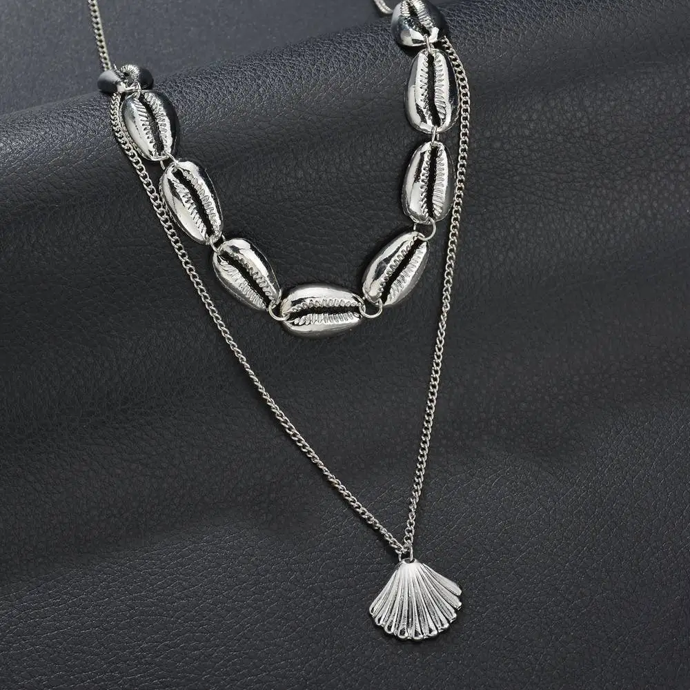 Yiustar Элегантное ожерелье с кисточками и морскими ракушками для женщин и девочек, детские браслеты на веревочной цепочке, милые Подвески в виде ракушек, ожерелье, ювелирное изделие - Окраска металла: xl624s