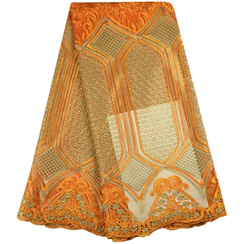 

Latest African Tulle Lace Fabric High Quality Embroidered Organza Lace For Wedding Dress Nigeria French Net Lace Fabric