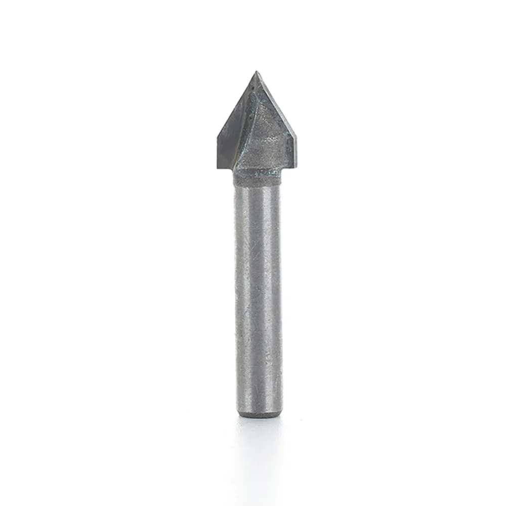 60 градусов CNC V паз фреза 1/4 &quotхвостовик гравировальный деревообрабатывающий