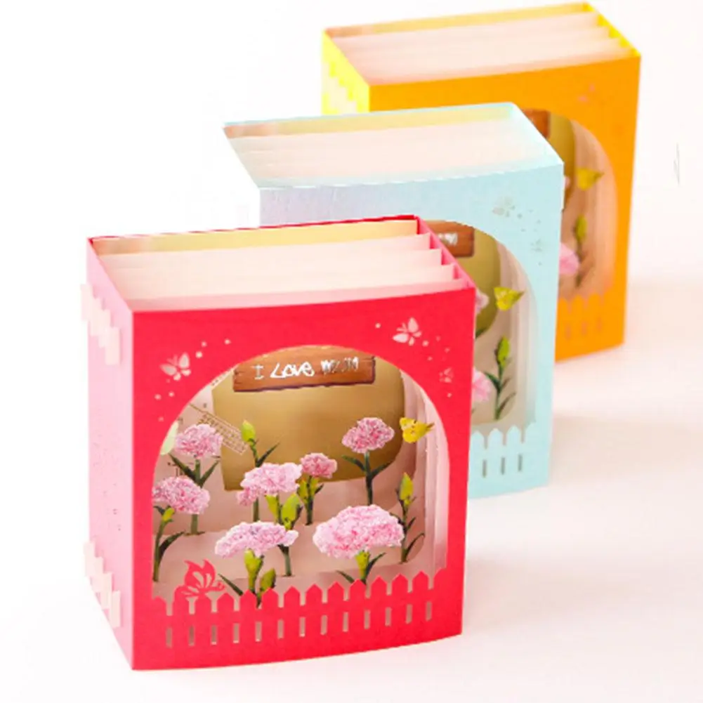 

Hollow 3D Pop Up Paper Carving Flower Stereo Box Greeting Card Mothers Day Gift