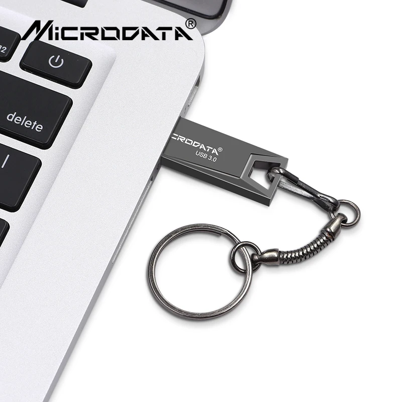 USB 3.0 Flash Drive Metal mini Pendrive 16GB 32GB 64GB 128GB USB Stick cle usb Personalized Logo Pen Drive Key Ring USB Flash