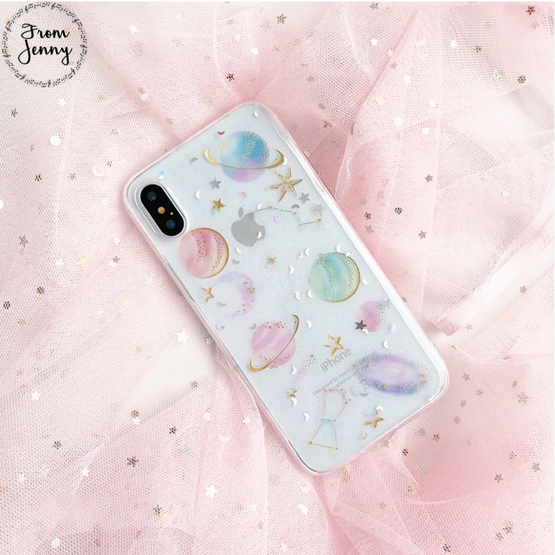 

From Jenny Candy Cute Transparent Cases for iPhone 7 7plus 6 6S 6plus 6splus 8 8plus Soft TPU Cover For Girls X mas Gifts