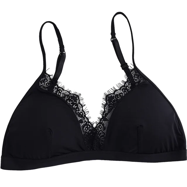 Eyelash Lace Sexy Women underwear Lace Crop Top Bralette Lingerie