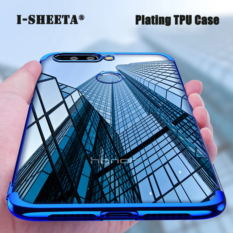 

Shockproof For Huawei Honor 7C Pro Case Clear Soft Rugged Silicone Transparent Plating Cover For Honor 7C RU Version 7X 7A Play