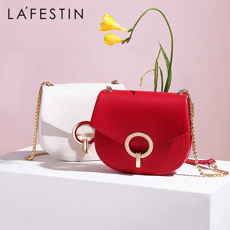 

La Festin bags for women 2019 new fashion single shoulder Messenger bag female saddle bags wild chain small bag