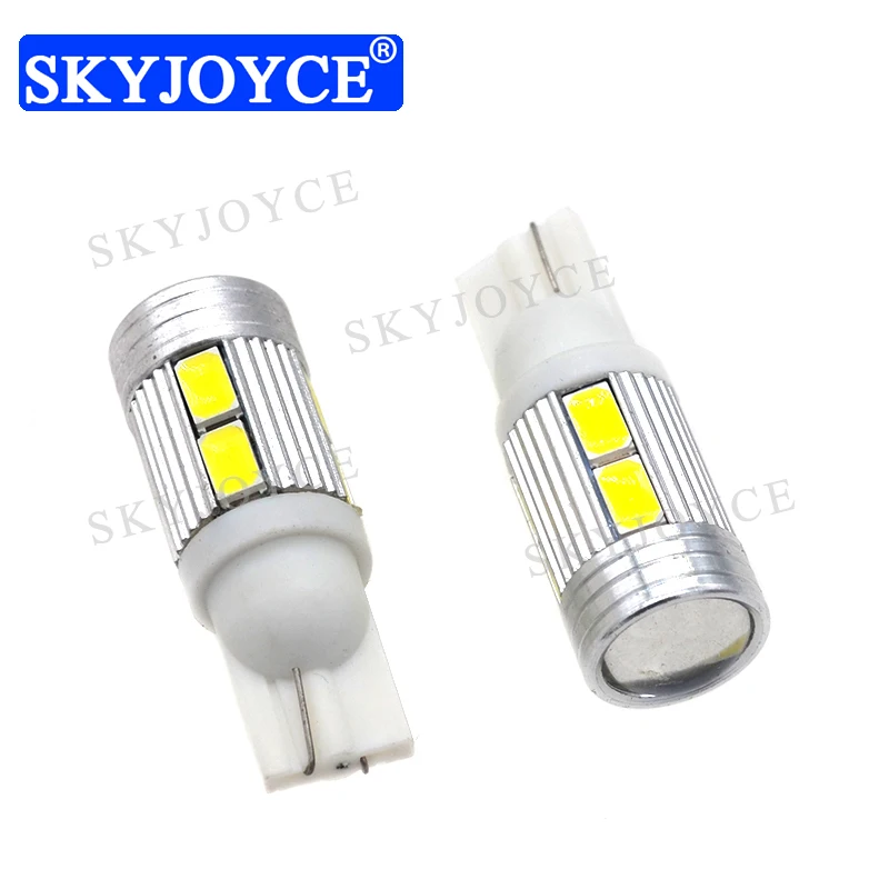 SKYJOYCE 2 шт. T10 W5W 5730 10SMD LED свет белый желтый красный зеленый синий 10 объектив