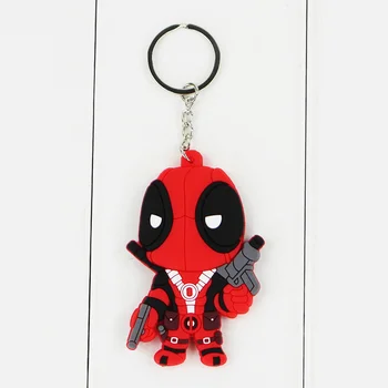 

20pcs/lot Marval Anime X-MAN Deadpool PVC Keychain Toys Action Figures Toy Dolls For Collections Q Version 8cm