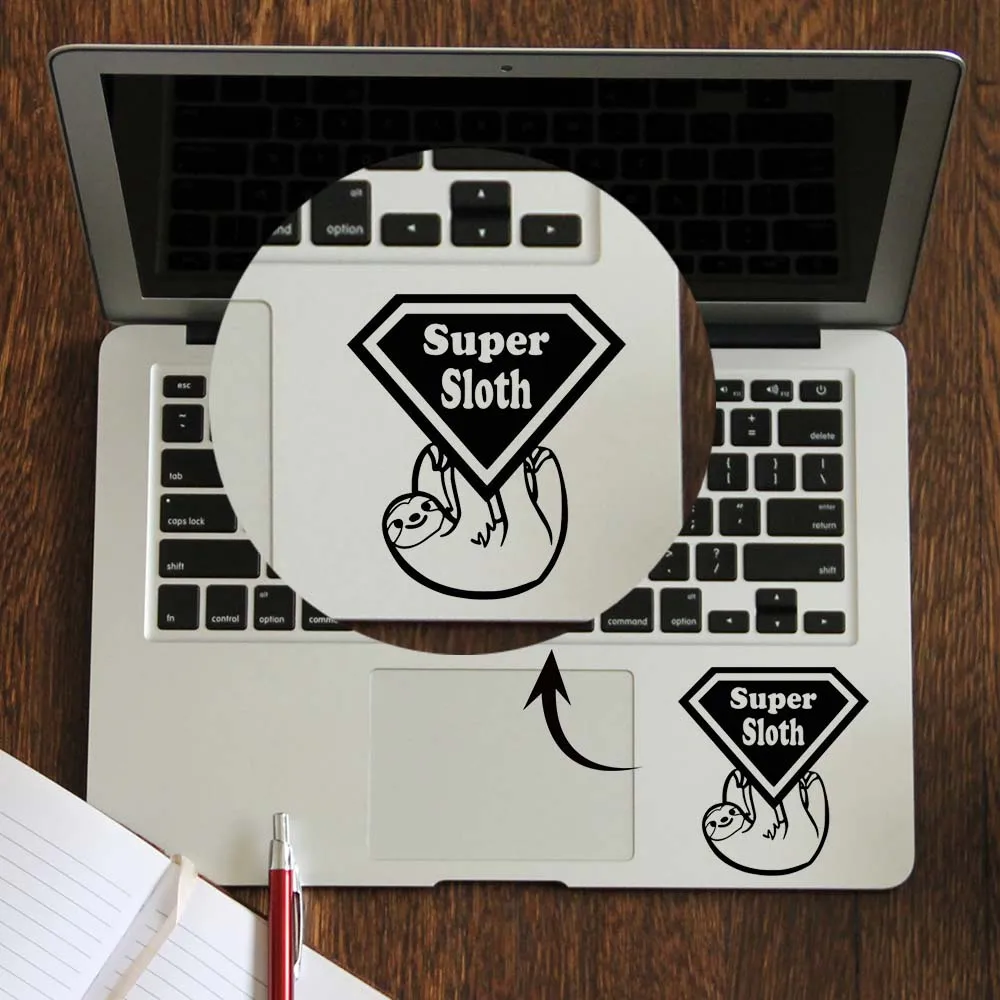 Cute Super Sloth Laptop Trackpad Sticker for font b Apple b font font b Macbook b