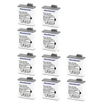 

10PCS 2200mAh LP-E5 LP E5 LPE5 Camera Battery For Canon EOS Rebel XS Rebel XSi Rebel T1i 500D 1000D X3 450D Kiss X2 F
