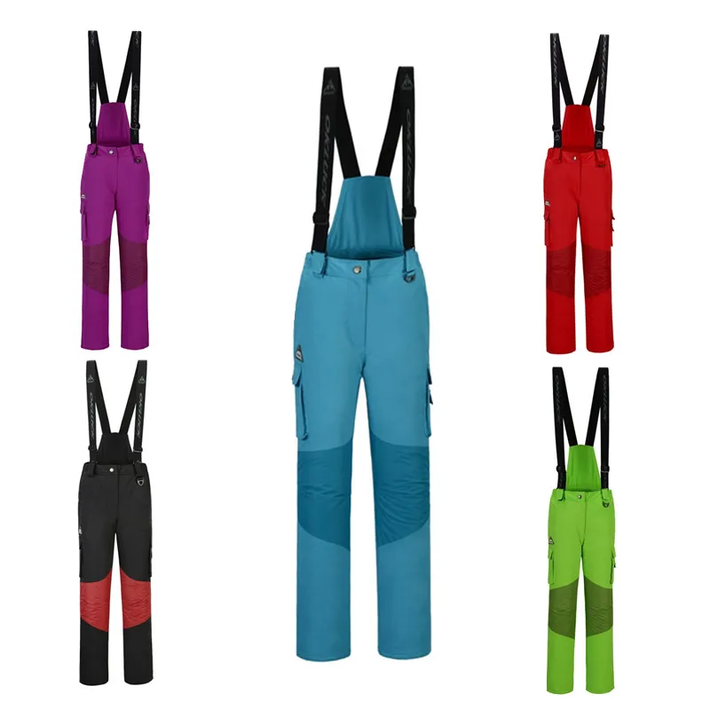 

High quality women's outdoor ski pants waterproof and windproof warm snow veneer color ski pants winter outdoor hiking pants