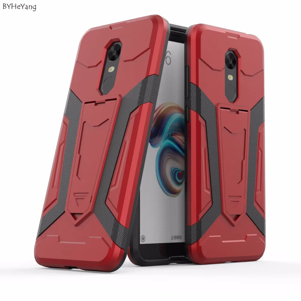 Funda BYHeYang para Xaomi Xiaomi Redmi 5 Plus Funda armadura híbrida silicona plástico duro Funda trasera para xiomi Redmi 5 Plus Capa