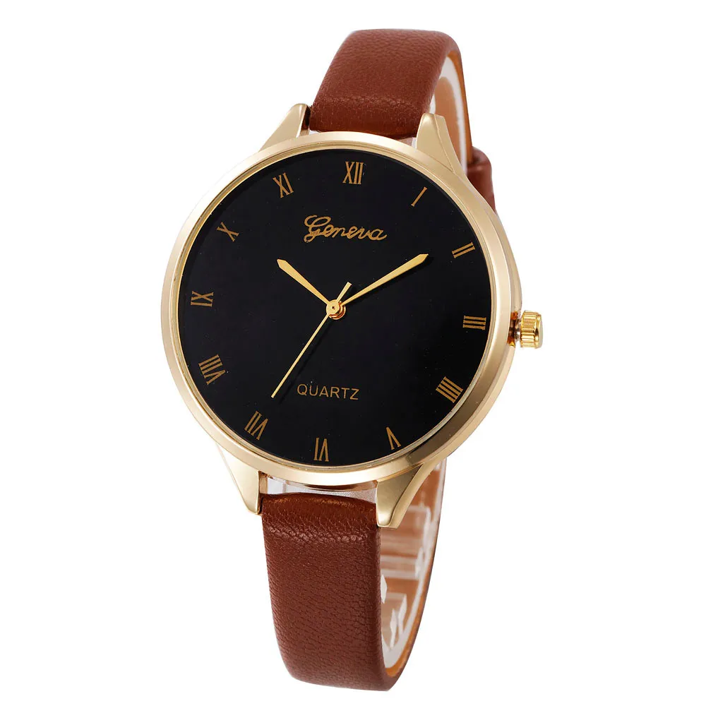 

Women's watches top luxury brand relogio feminino Analog Leather Band Quartz Wrist Watch Clock Ladies Watches Roman Dial New B50