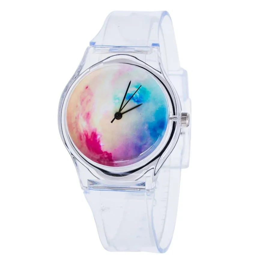 2019 прозрачные силиконовые часы для женщин Спорт повседневное кварцевые часы Новинка хрустальные женские часы мультфильм Reloj Mujermontre homme