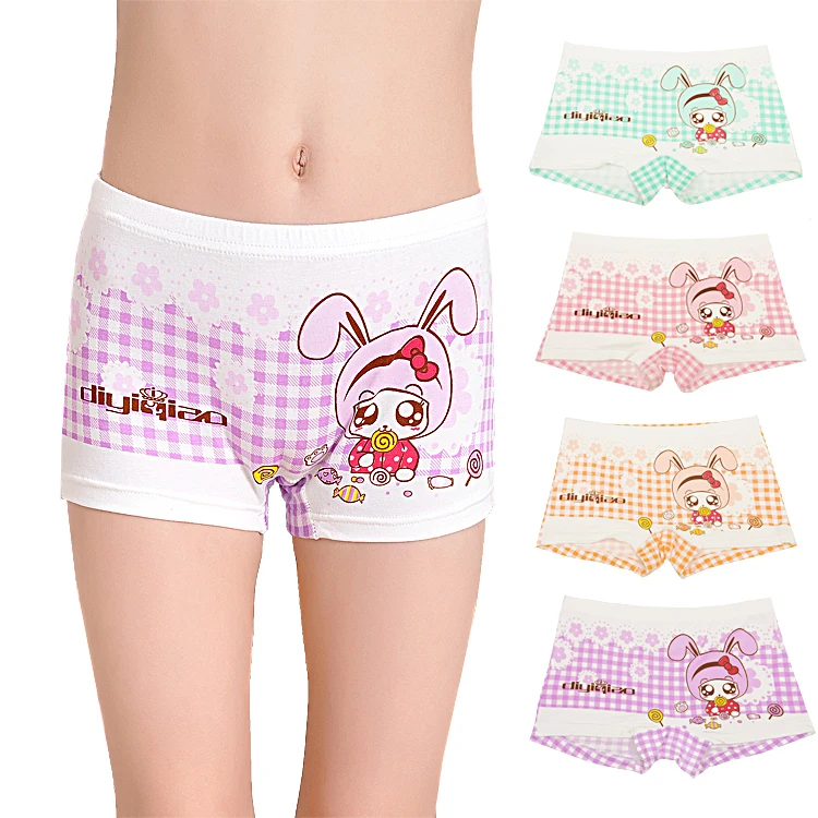 4 pcs bamboo fiber baby panties for girls soft breathable boxer enfant calzones nina