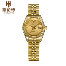 HOLUNS R206 Watch Geneva Brand oyster perpetual datejust series women’s golden quartz movement 178243 relogio masculino