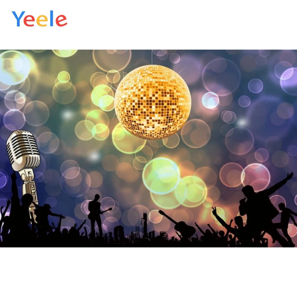 

Yeele Colorful Light Bokeh Night Party Portrait Photography Backgrounds Customized Photographic Backdrops For Photo Studio