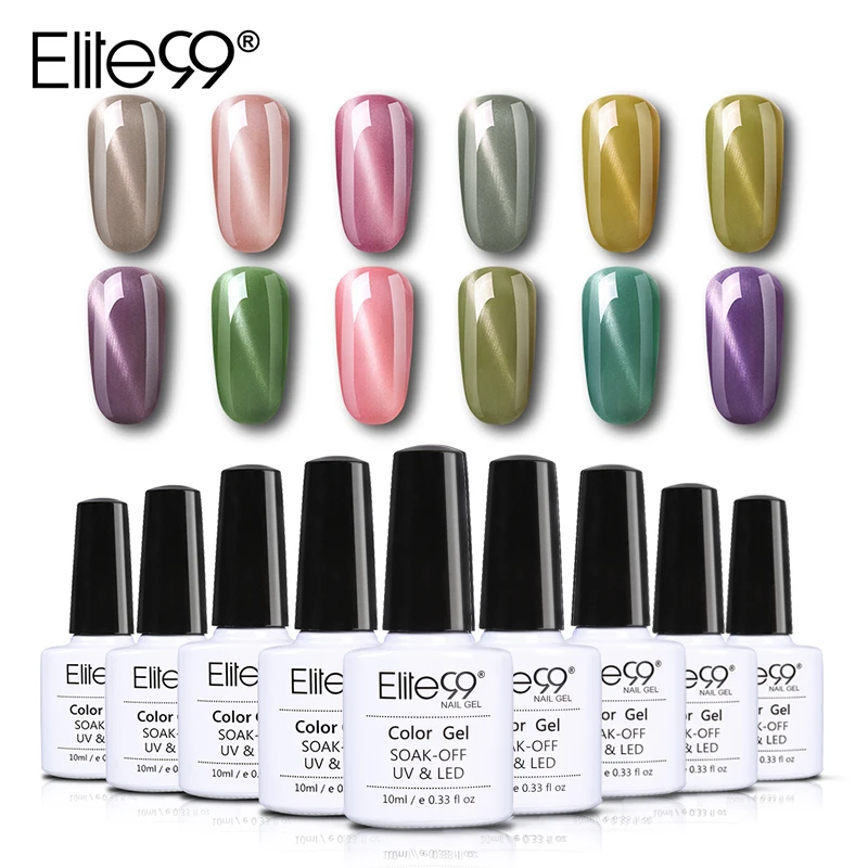 

Elite99 10ml Jade Cat Eye Gel Polish 3D Cat Eye Effect UV Gel Nail Polish Soak Off Nail Art Manicure Gel Lacquer All 12 Colors