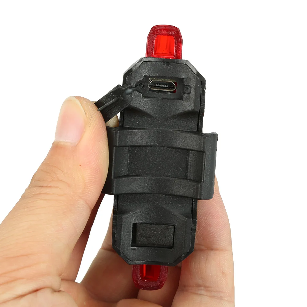 Discount 2017 Portable 5 LED USB MTB Road Bike Tail Light Rechargeable Safety Warning Bicycle Rear Light Lamp Cycling Bike light 10