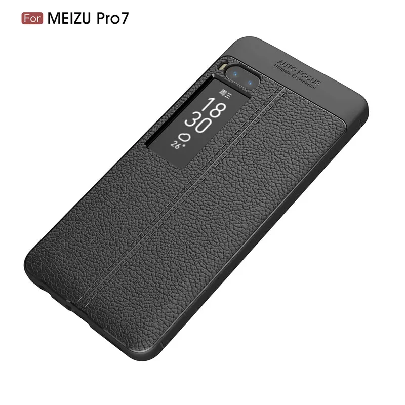 Meizu Pro7 Pro 7 Чехол Meizu Pro 7 Plus чехол Роскошный мягкий силиконовый чехол для телефона Meizu Pro 7 Plus 7 Plus чехол Coque Fundas - Цвет: Черный