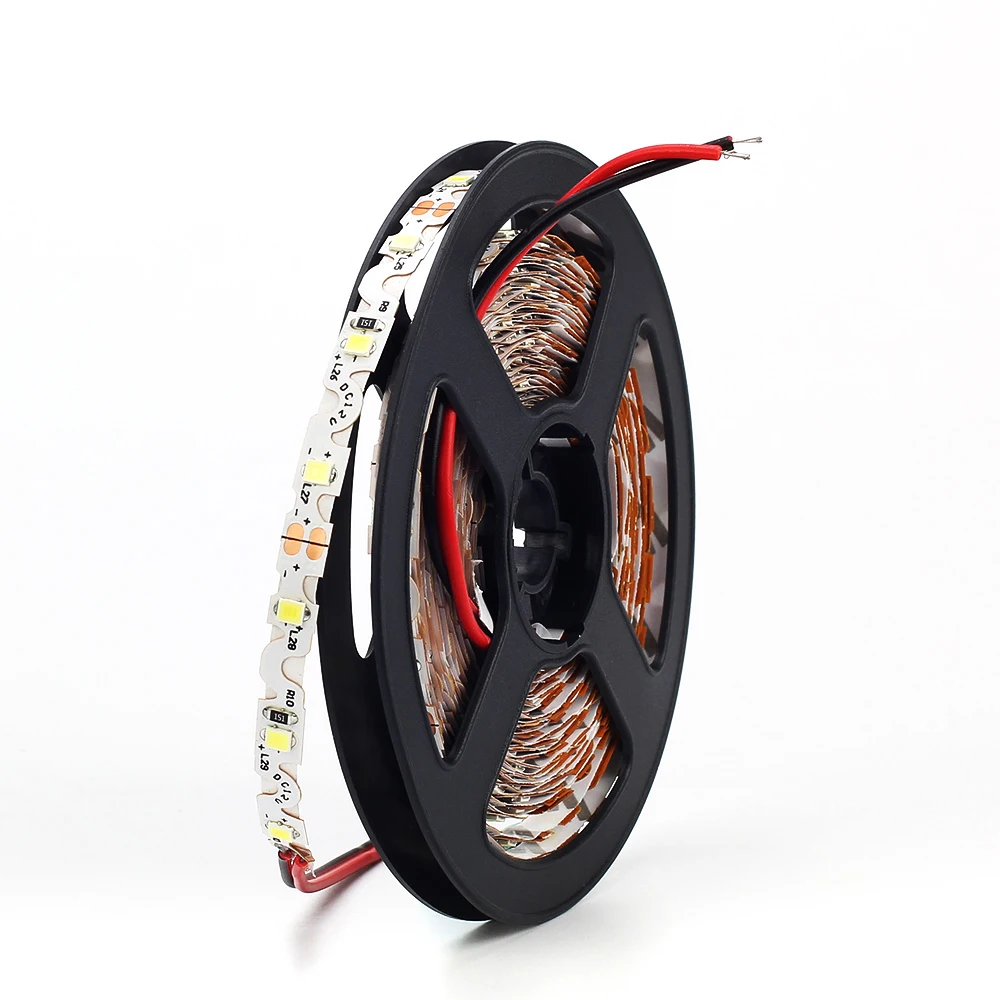 

Светодиодная лента, 12 в пост. Тока, 2835 SMD, 60 светодиодов/м, 5 м/лот, 5 мм, узкая ширина, свободный угол, гибкий светильник