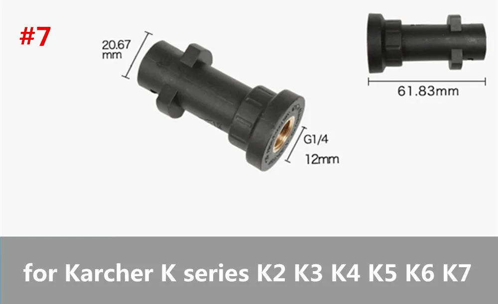 LaLeyenda 1 шт. адаптер для стиральной машины сопла опрыскиватель для Karcher/HDS/M22/G 1/4 Quick Release/Nilfisk Gerni для Bosch/Italian Nilfisk/KEW - Цвет: Бесцветный