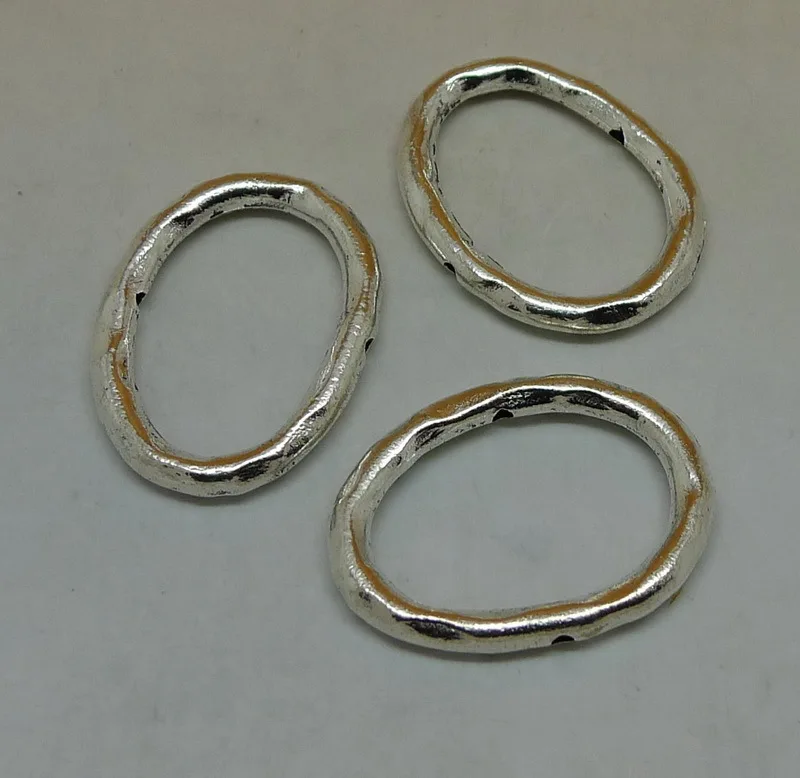 Free shipping circle connecting hole charm pendant 5pcs 19*25mm antique