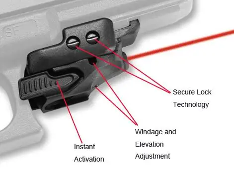 Crimson Trace CMR-201 Rail Master Laser Sight mini red laser sight  with Universal Mount fits pistol handgun for hunting  (5)