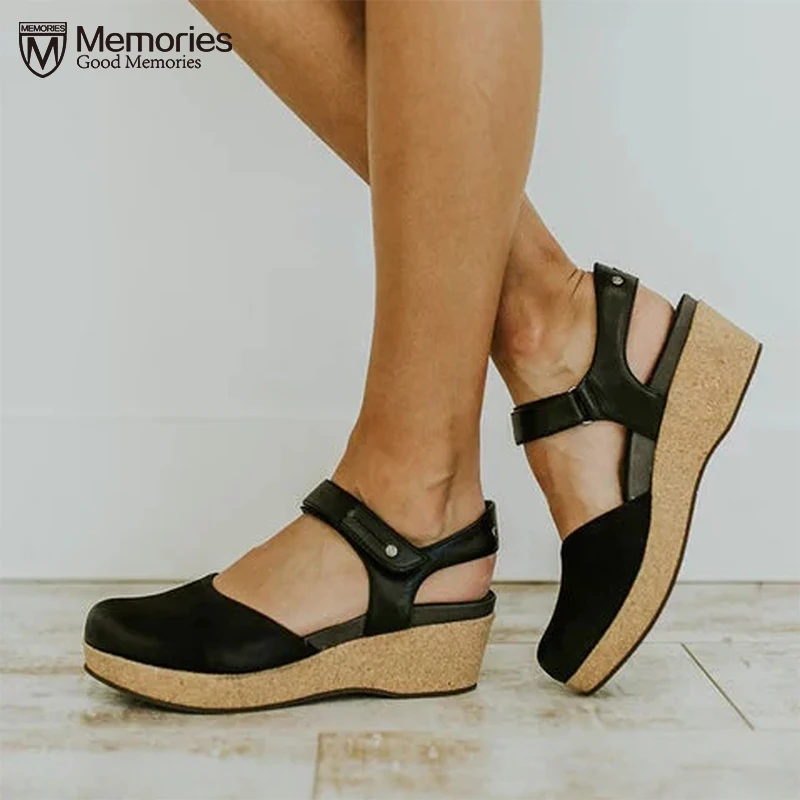 

Summer Women PU Sandals Fashion Female Beach Shoes Wedge Heels Shoes Comfortable Platform Shoes
