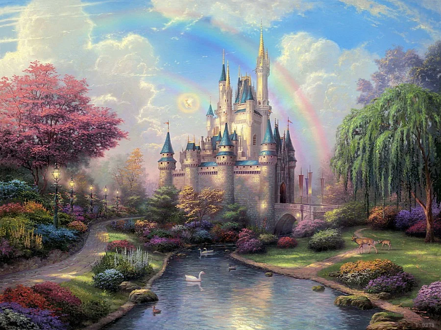 Thomas Kinkade HD Печать на холсте, украшение для детей Подарки настенный художественный плакат печать живопись на холсте настенные картины для детской комнаты