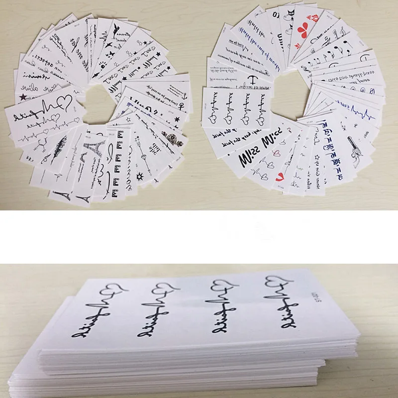 

Waterproof 30pcs/set Fake Tattoo Letter Arabic Love Pattern Temporary Tattoo Sticker for Men Women Wrist Leg Tattoo Body Sticker