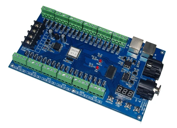 Высокая мощность 24 канала 3A/CH DMX512 контроллер светодиодный декодер диммер DMX 512 RGB контроллер светодиодной ленты DMX декодер диммер драйвер для