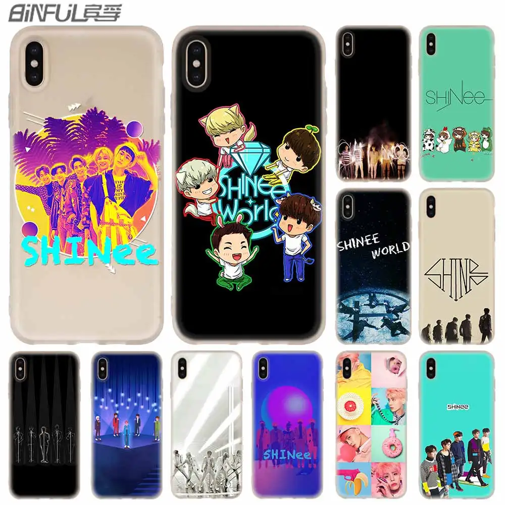 

Cases Silicone soft Cover for iPhone 11 Pro X XS Max XR 6 6S 7 8 Plus 5 4S SE SHINee KPOP Boy