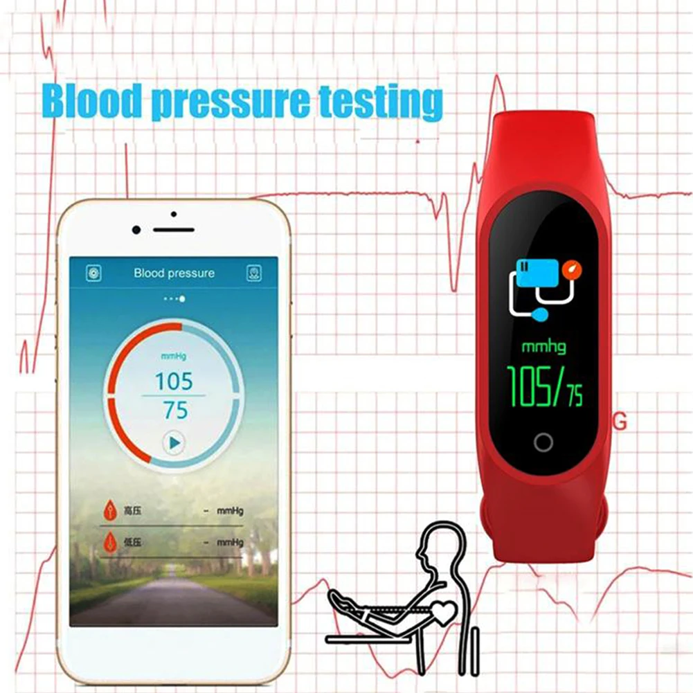 Bluetooth M3 спортивные Смарт-часы с крови Давление сигнала сердечного ритма шаг Фитнес трекер для Android и IOS PK xiaomi mi3