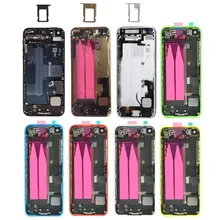 For Apple iPhone 5 5s 5C Full Housing Back Battery Cover Back Door Case with buttons New High Quality