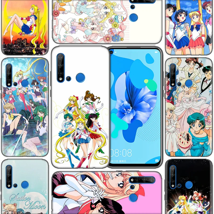 

Bags Capa Coque Soft Cover Cases For Huawei P9 P10 P20 P30 Mate 10 20 30 Lite Pro P Smart 2019 2017 Sailor Moon Cartoon