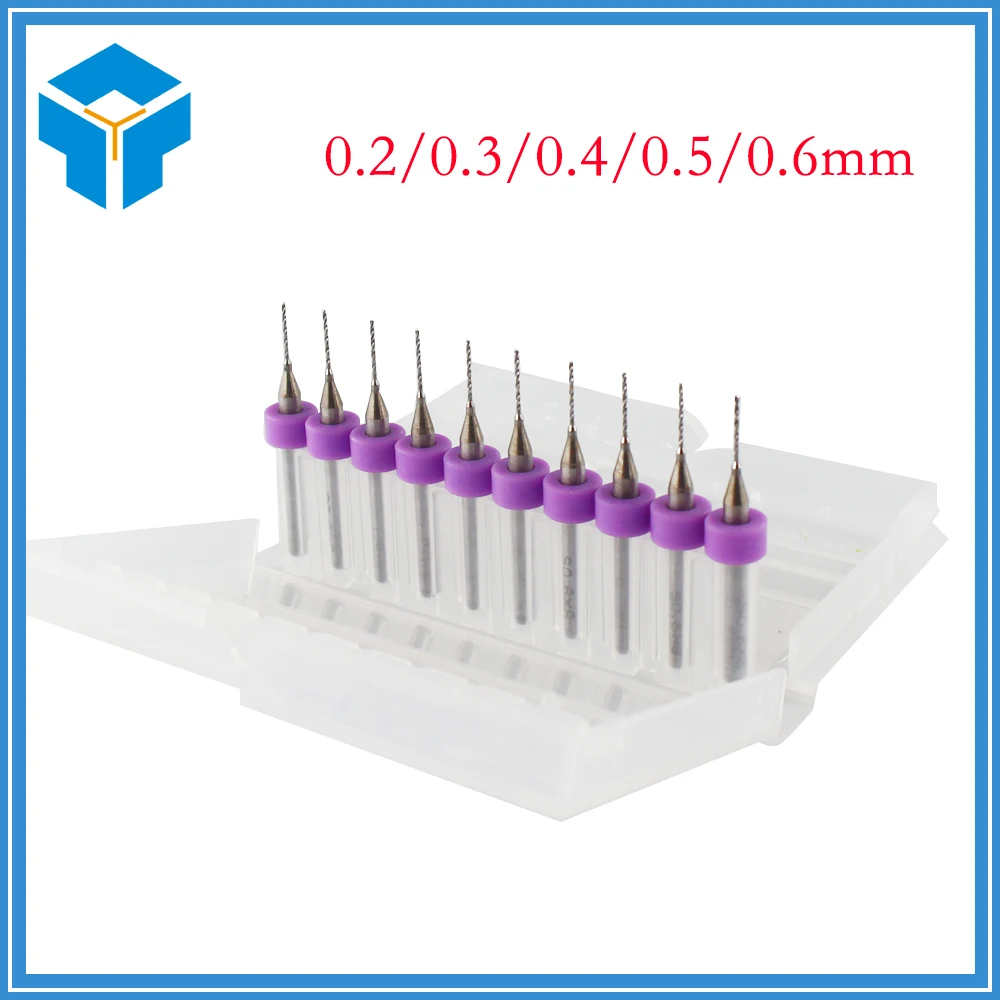 

10pcs 0.2mm 0.3mm 0.4mm 0.5mm 0.6mm optional 3D Printer Nozzle Cleaning Drill Bits Kit Fit MK7 or MK8 Makerbot Mendel