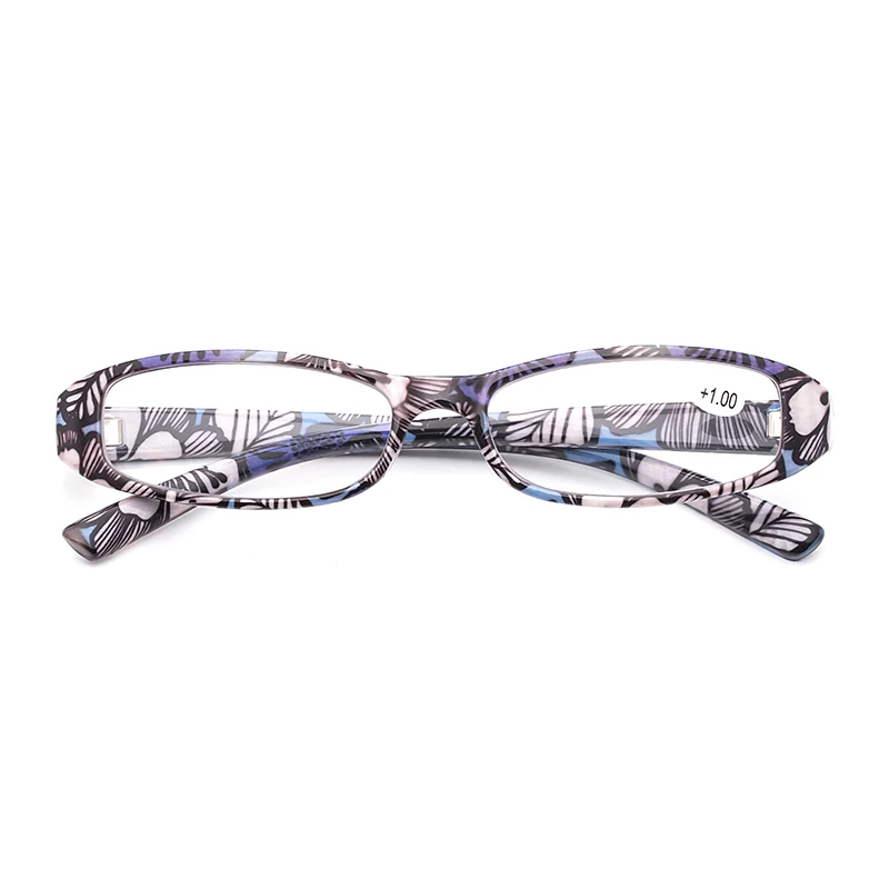 CANCHAGE Printed Reading Glasses Rectangular Presbyopic Reading Glasses Women Men Matching Pouch +1.0 1.5 2.0 2.5 3.0 3.5 4.0