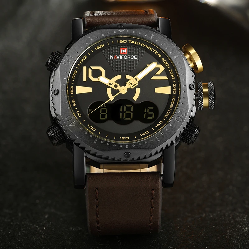 2017 Top Luxury Brand NAVIFORCE Men Sport Military Watches Men's Quartz Analog Digital Wrist Watch Man Clock Relogio Masculino