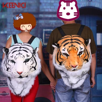 

KEENICI Bigbang G-dragon with Good Gift New Cool Huge Luxury Lion Tiger Head White Leopard Head Style Bag Knapsack Backpack