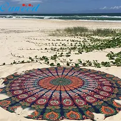 Хорошее качество Индия 150 см круглый пляжный бассейн домашний Душ Полотенце Одеяло стол матерчатый Коврик для йоги jan19